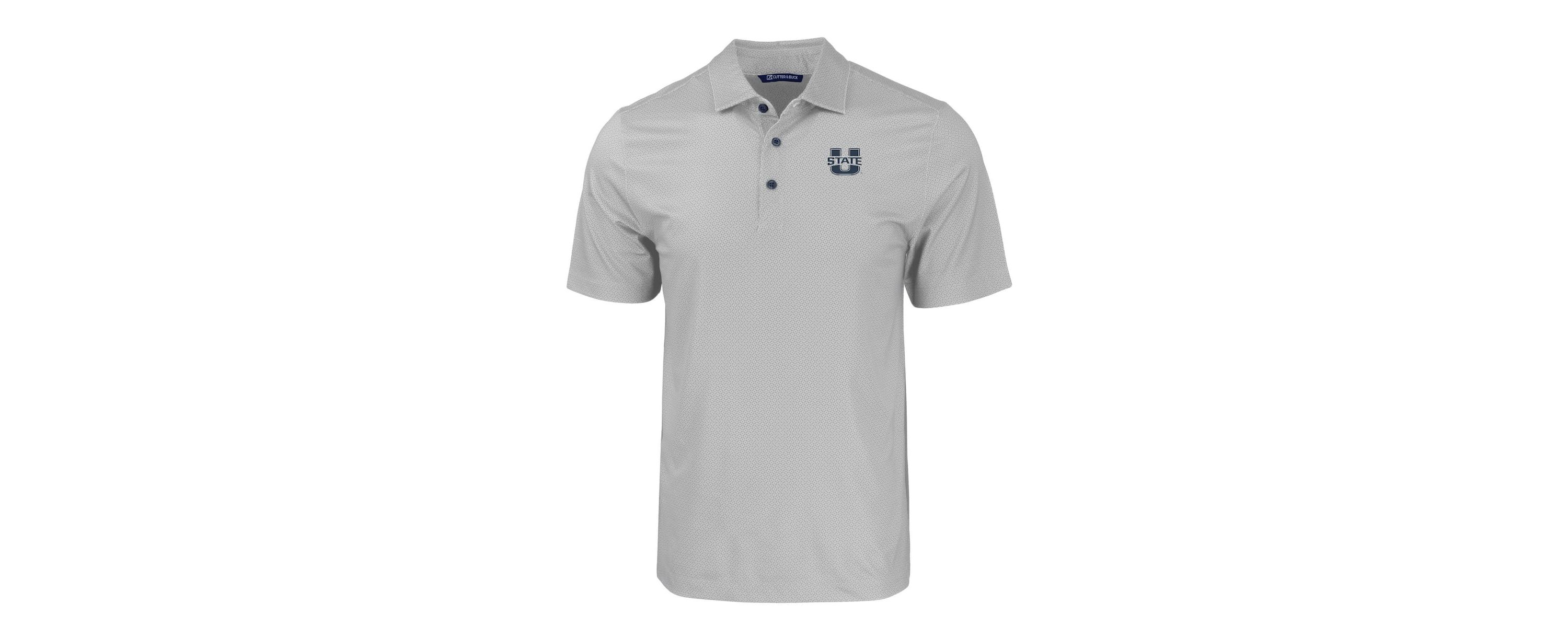 NCAA Utah State Aggies Pike Eco Tonal Geo Print Stretch Recycled Polo