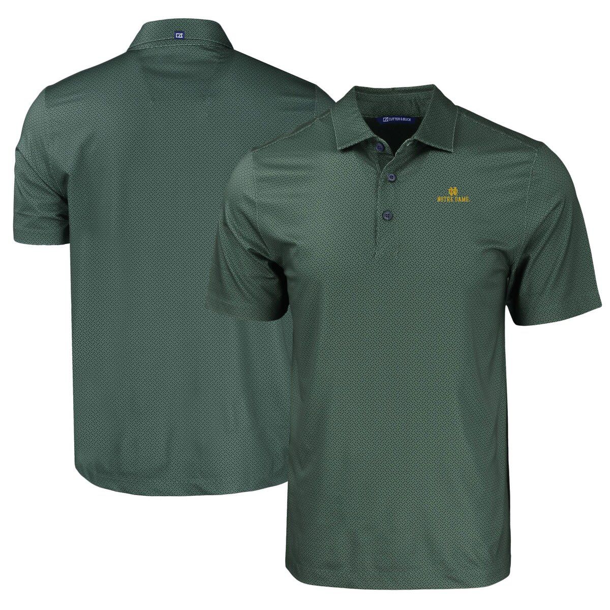 NCAA Notre Dame Fighting Irish Pike Eco Tonal Geo Print Stretch Recycled Polo