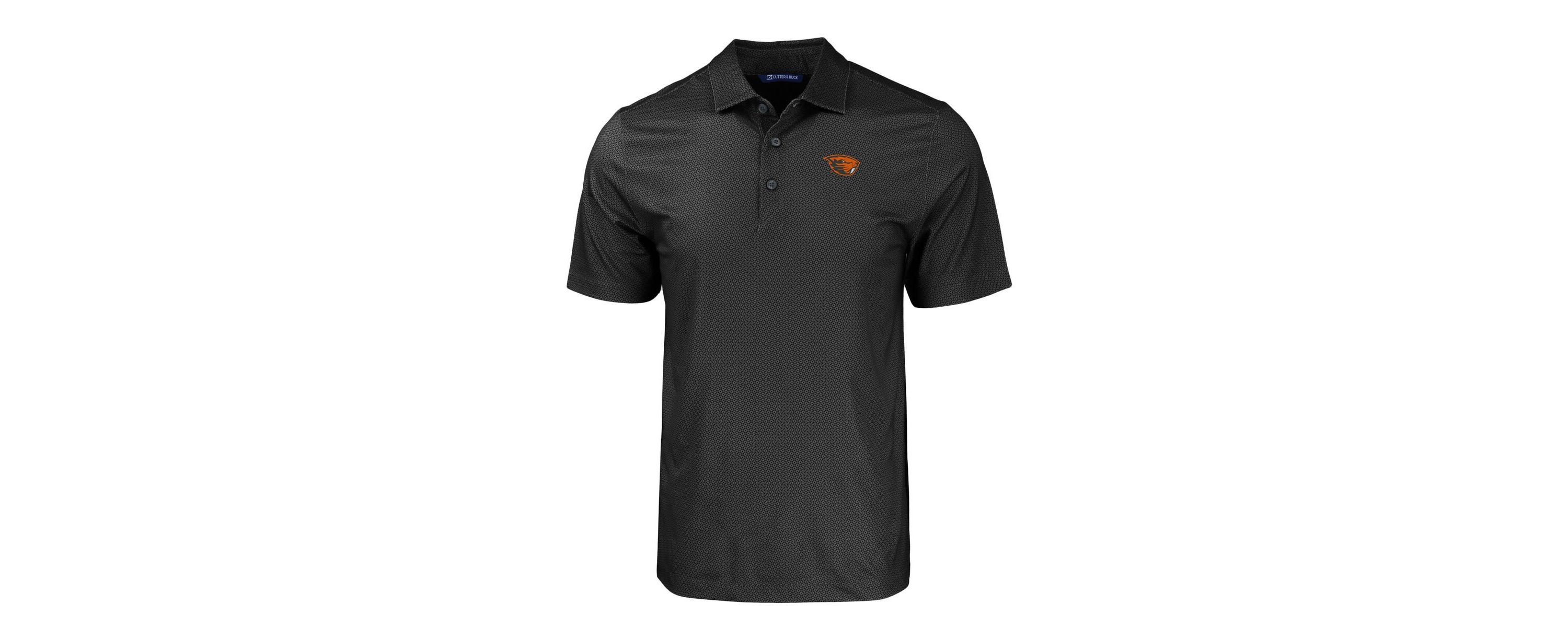 NCAA Oregon State Beavers Pike Eco Tonal Geo Print Stretch Recycled Polo