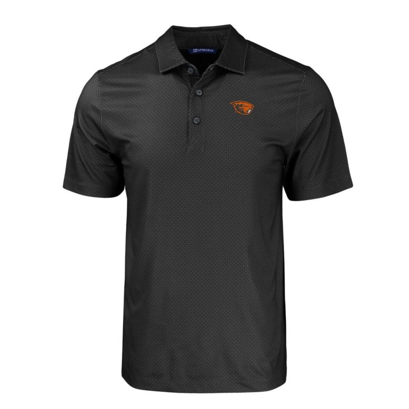 NCAA Oregon State Beavers Pike Eco Tonal Geo Print Stretch Recycled Polo
