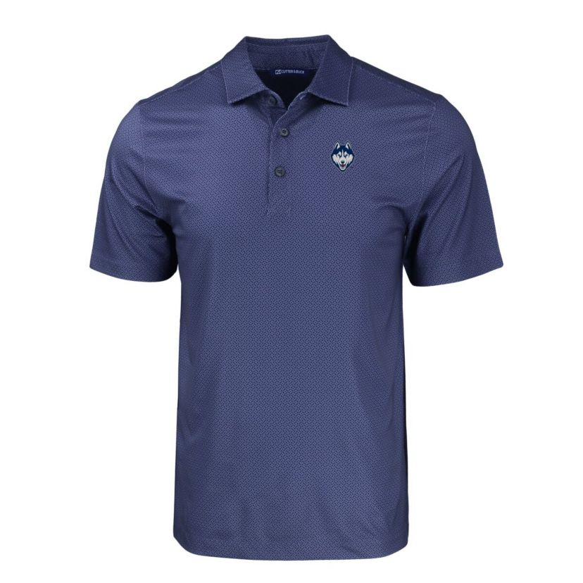 Connecticut Huskies NCAA UConn Huskies Pike Eco Tonal Geo Print Stretch Recycled Polo