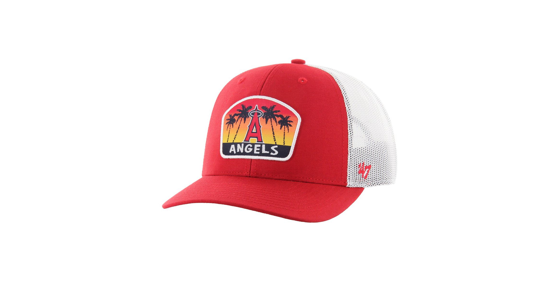 MLB Los Angeles Angels Retro Region Patch Trucker Adjustable Hat