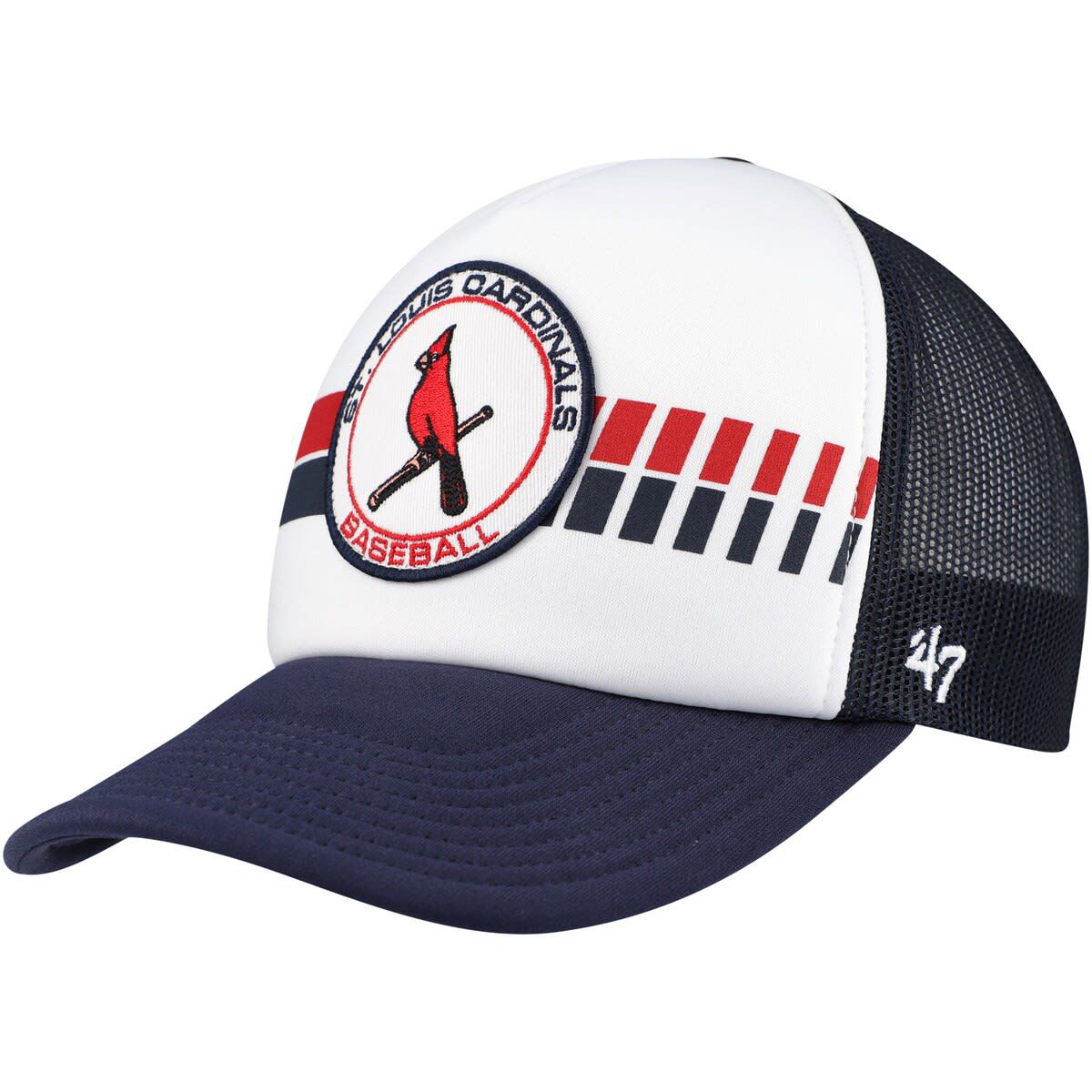 MLB White/Navy St. Louis Cardinals Cooperstown Collection Wax Pack Express Trucker Adjustable Hat