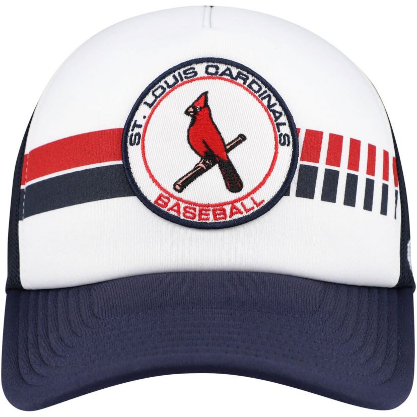 MLB White/Navy St. Louis Cardinals Cooperstown Collection Wax Pack Express Trucker Adjustable Hat