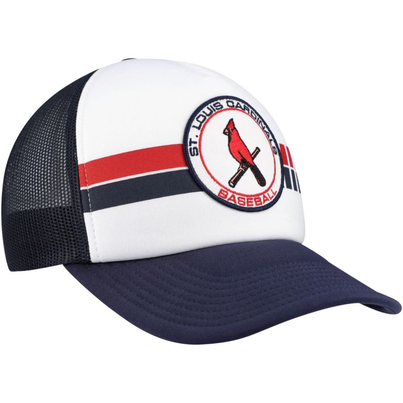 MLB White/Navy St. Louis Cardinals Cooperstown Collection Wax Pack Express Trucker Adjustable Hat