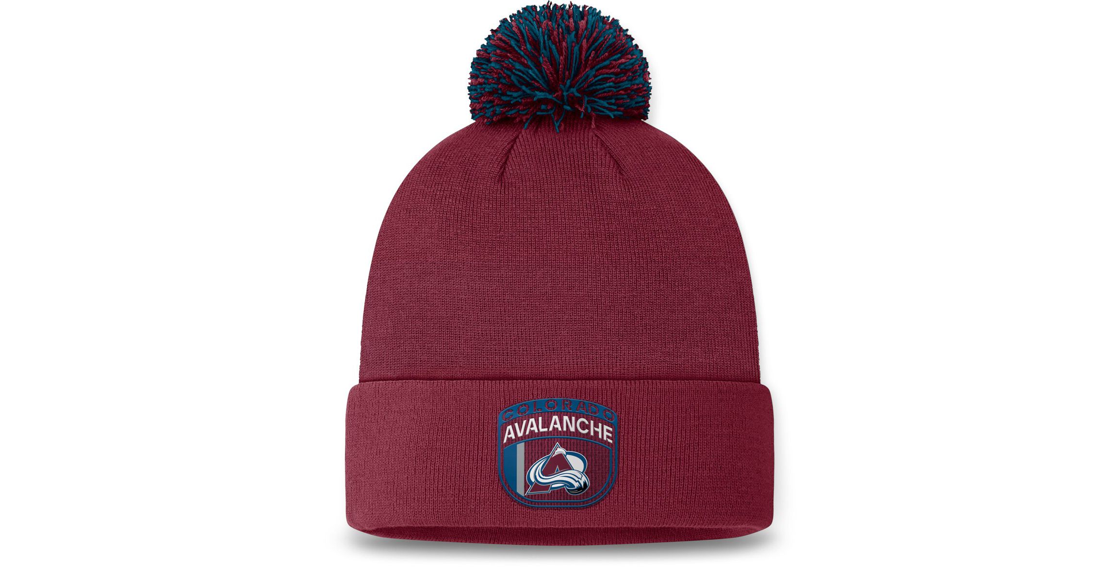 NHL Fanatics Colorado Avalanche 2024 NHL Draft Cuffed Knit Hat with Pom