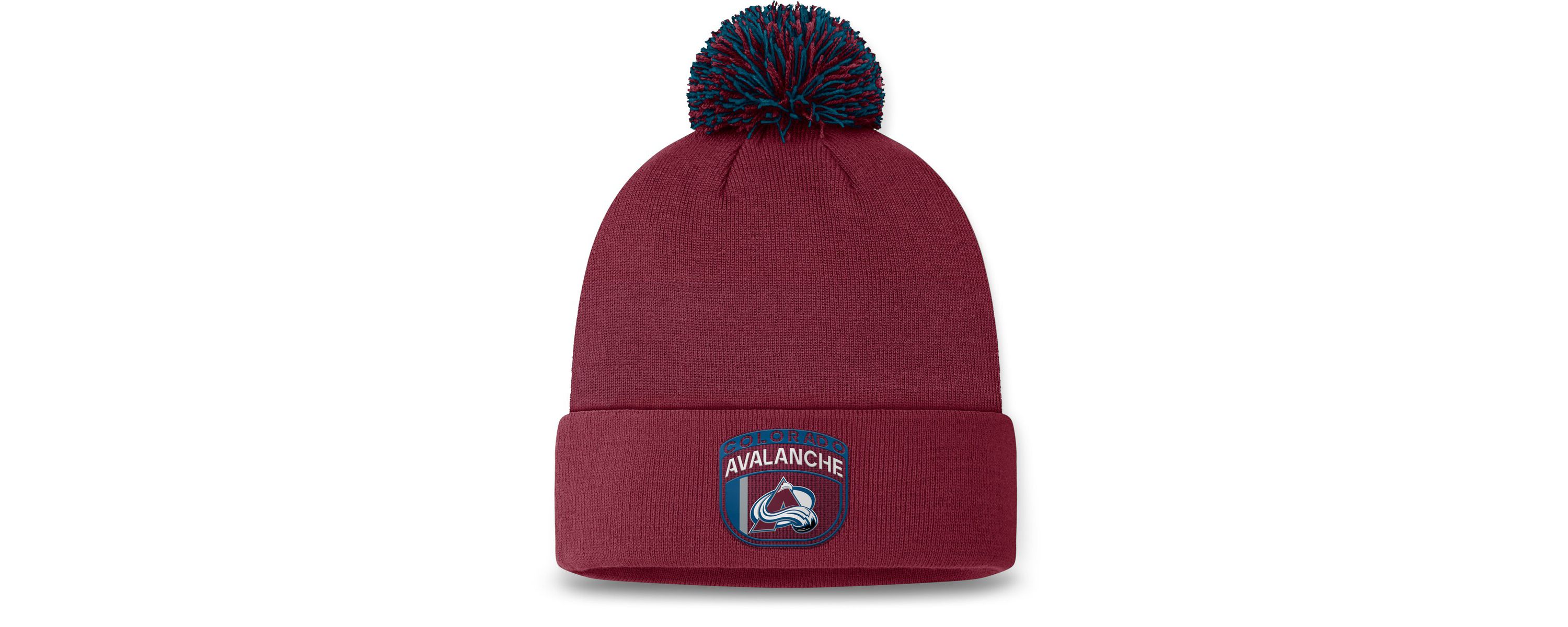 NHL Fanatics Colorado Avalanche 2024 NHL Draft Cuffed Knit Hat with Pom