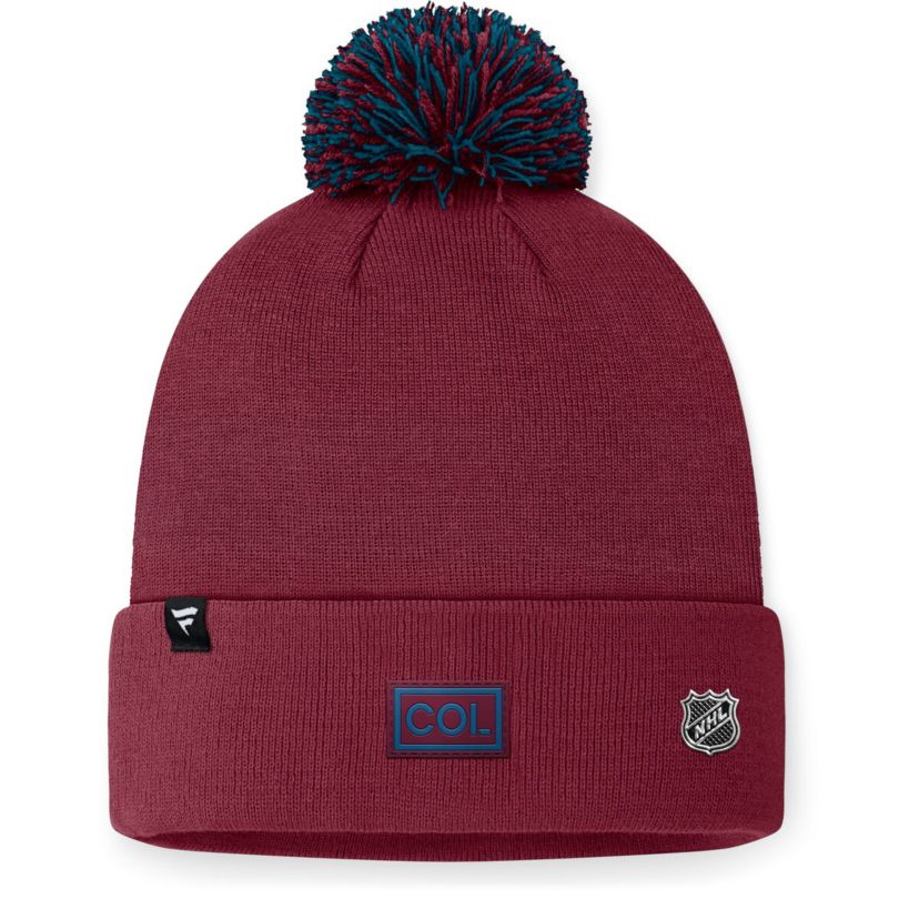 NHL Fanatics Colorado Avalanche 2024 NHL Draft Cuffed Knit Hat with Pom
