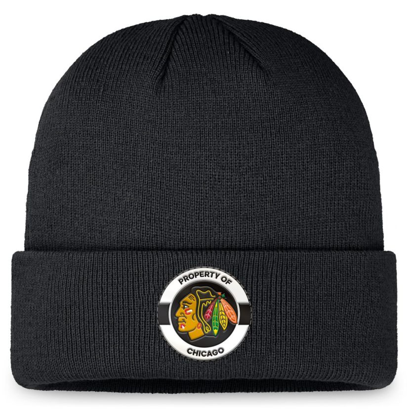 NHL Fanatics Chicago Blackhawks Authentic Pro Training Camp Cuffed Knit Hat