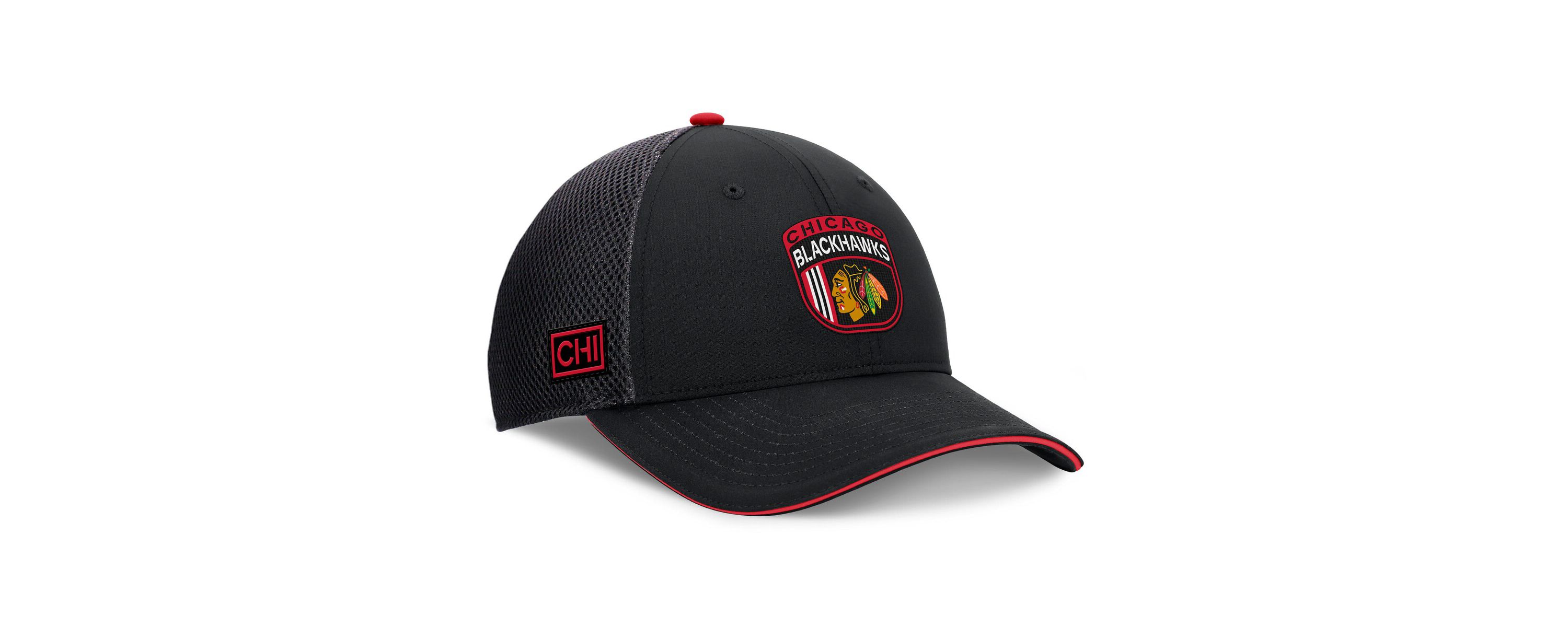 NHL Fanatics Chicago Blackhawks 2024 NHL Draft On Stage Trucker Adjustable Hat