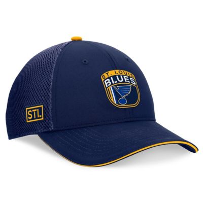 Mens NHL Fanatics St Louis Blues 2024 NHL Draft On Stage Trucker Adjustable Hat