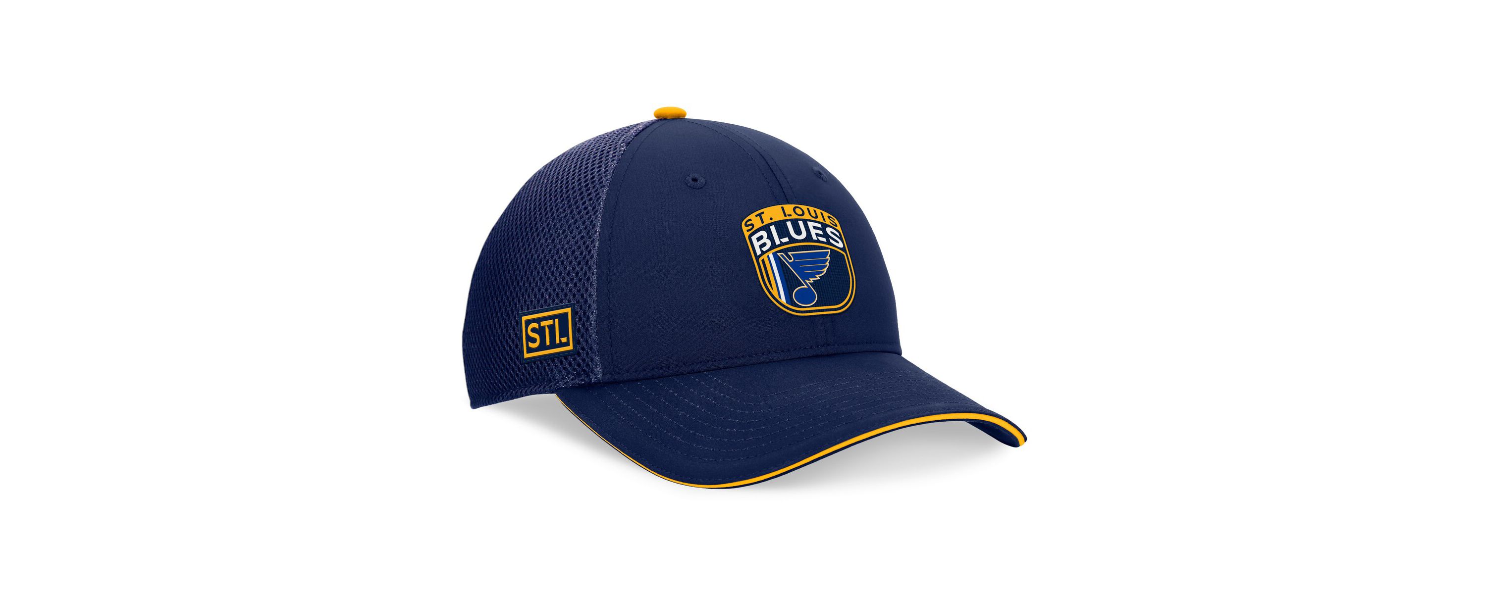NHL Fanatics St. Louis Blues 2024 NHL Draft On Stage Trucker Adjustable Hat