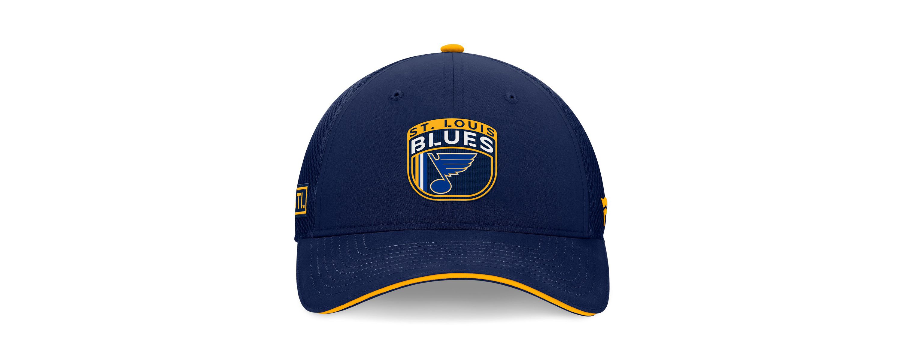 NHL Fanatics St. Louis Blues 2024 NHL Draft On Stage Trucker Adjustable Hat