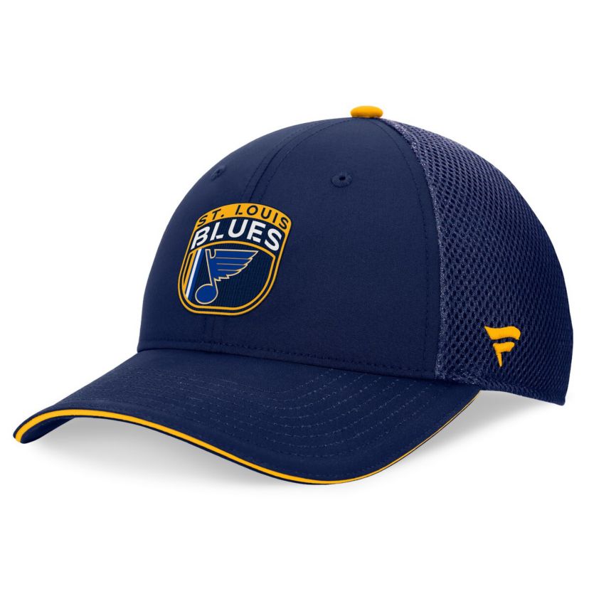 NHL Fanatics St. Louis Blues 2024 NHL Draft On Stage Trucker Adjustable Hat