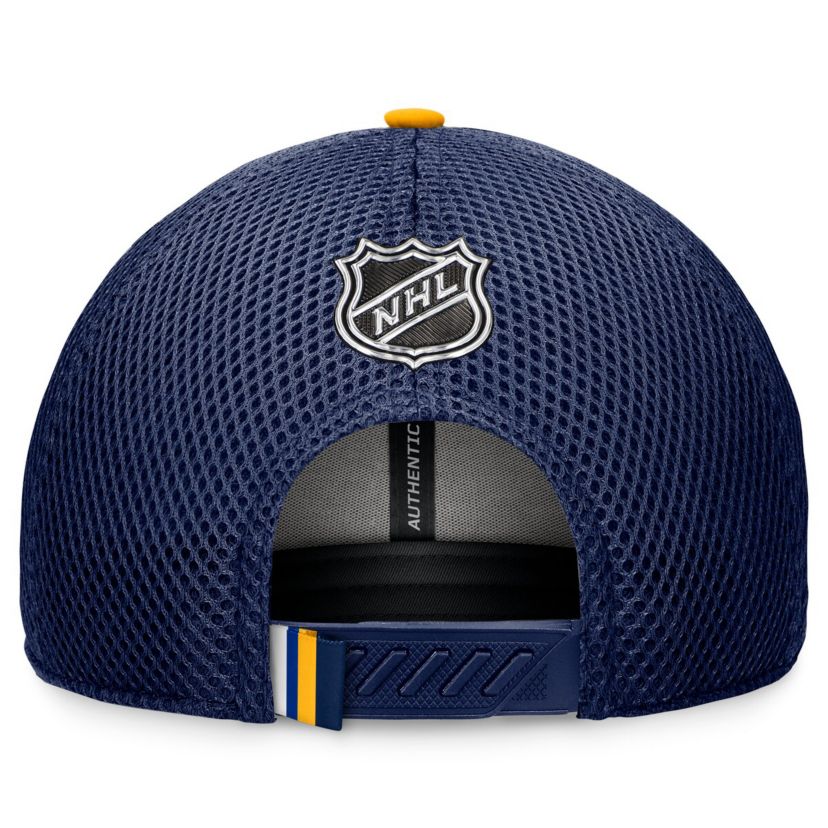 NHL Fanatics St. Louis Blues 2024 NHL Draft On Stage Trucker Adjustable Hat