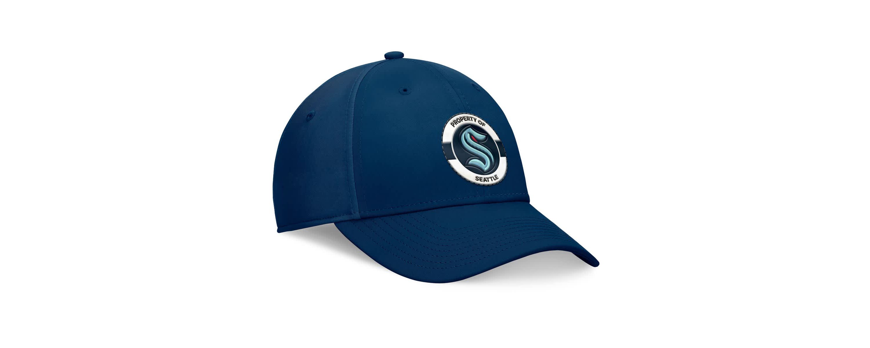 NHL Fanatics Deep Sea Seattle Kraken Authentic Pro Training Camp Flex Hat