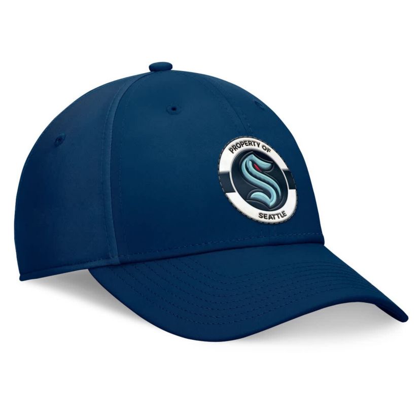 NHL Fanatics Deep Sea Seattle Kraken Authentic Pro Training Camp Flex Hat