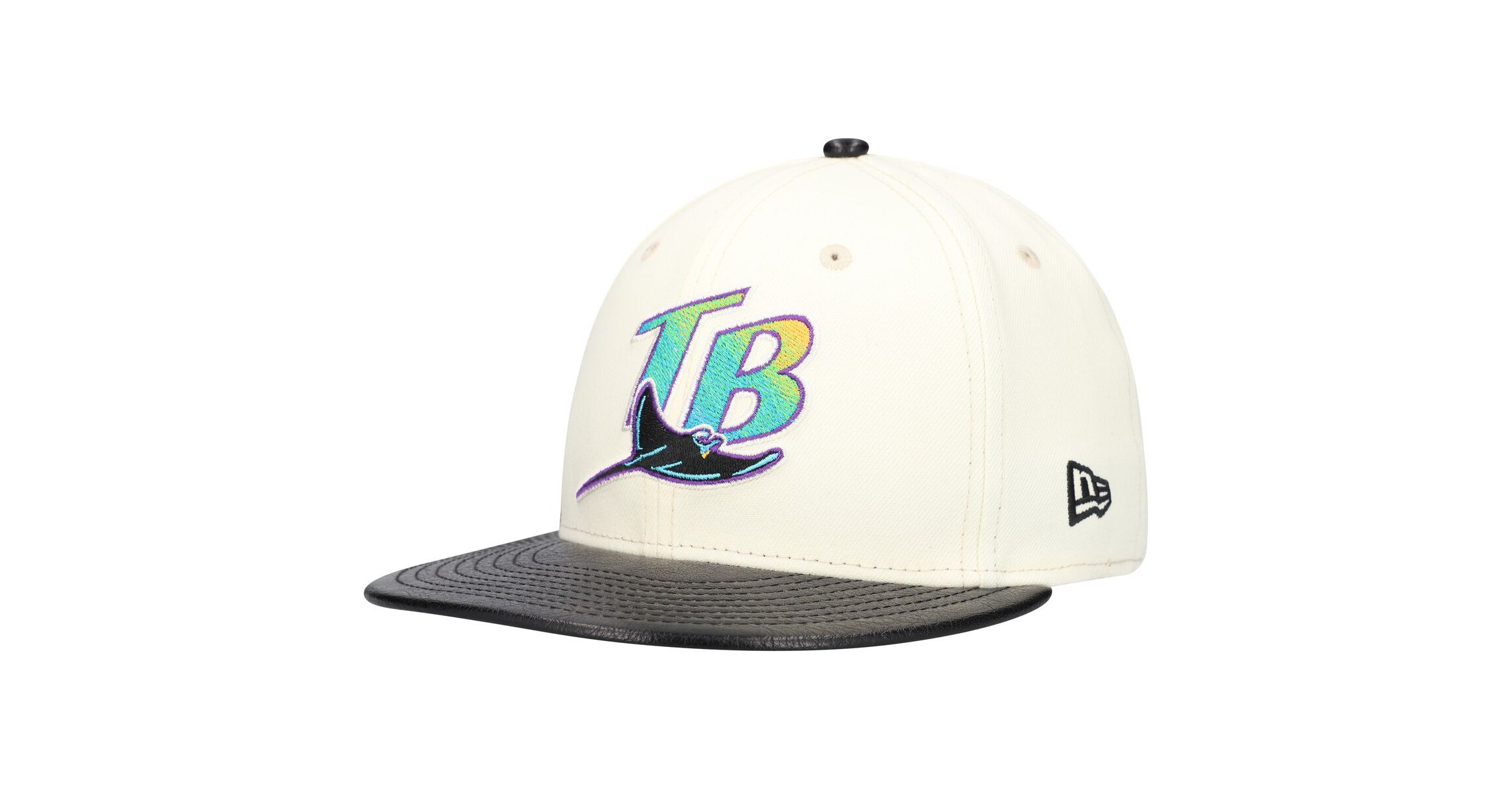 MLB Tampa Bay Rays Game Night Leather Visor 59FIFTY Fitted Hat
