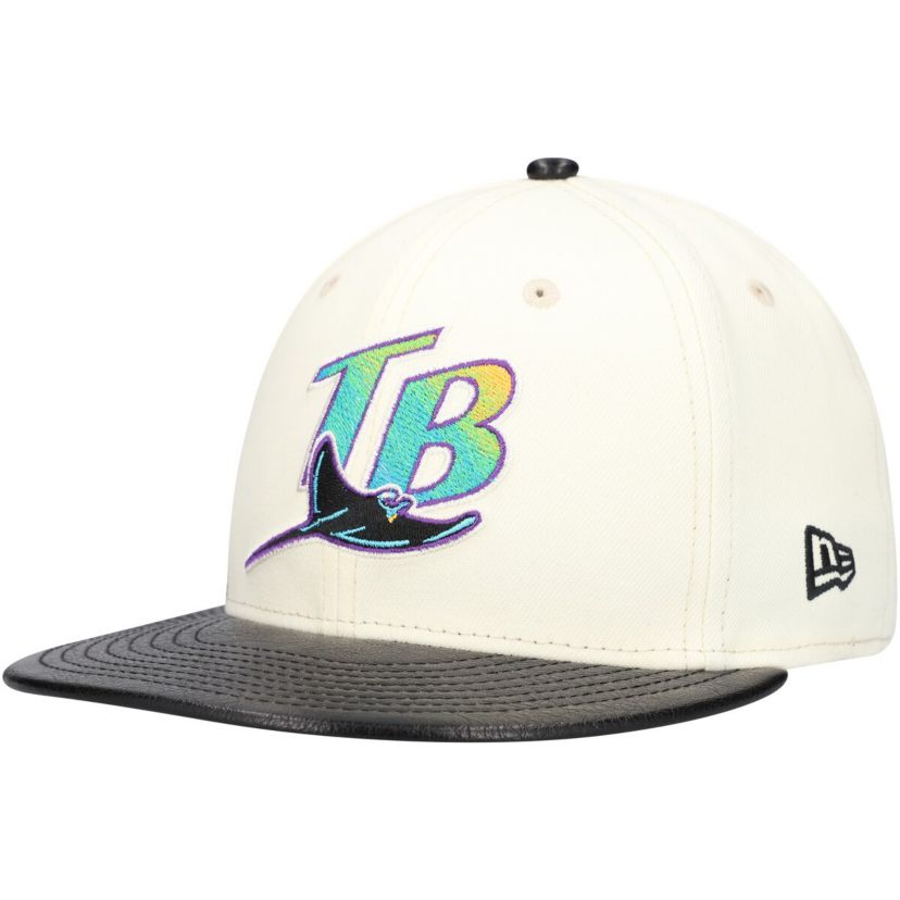 MLB Tampa Bay Rays Game Night Leather Visor 59FIFTY Fitted Hat
