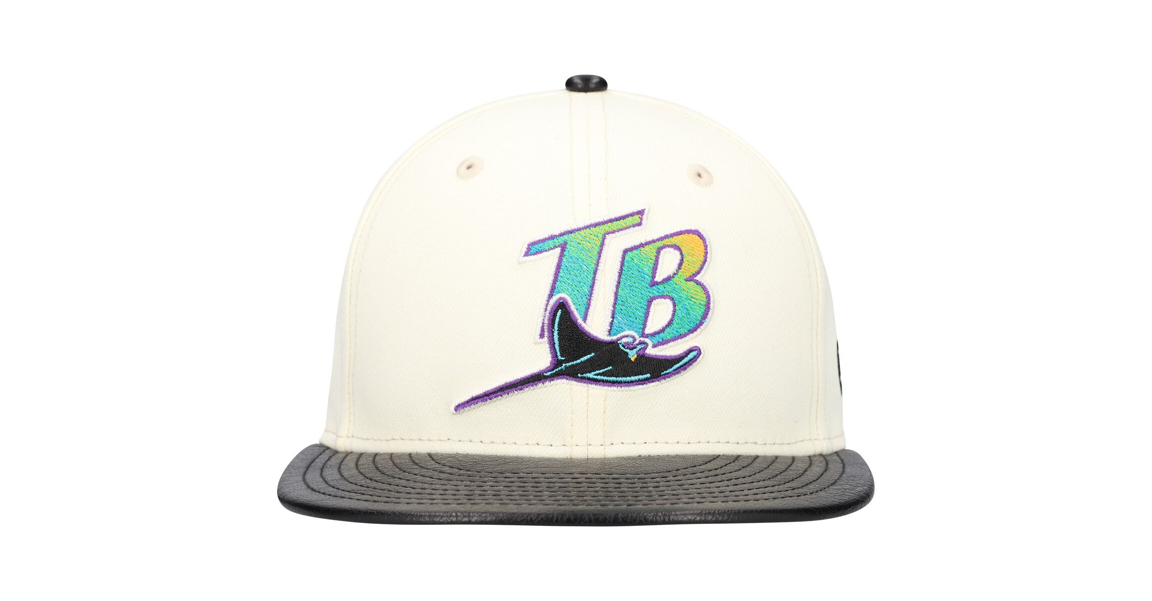MLB Tampa Bay Rays Game Night Leather Visor 59FIFTY Fitted Hat