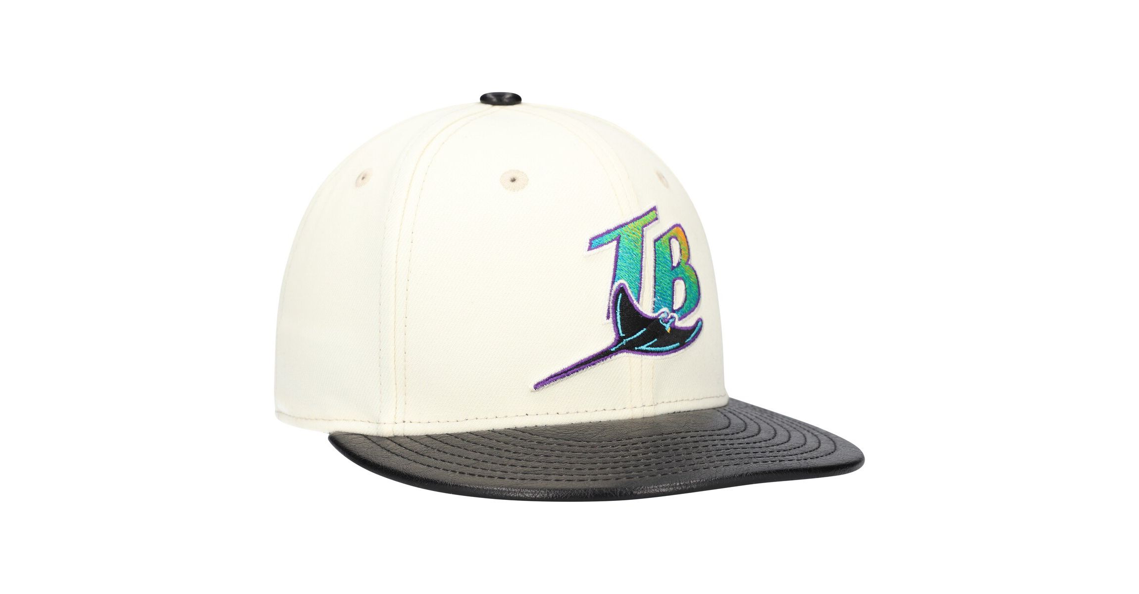 MLB Tampa Bay Rays Game Night Leather Visor 59FIFTY Fitted Hat