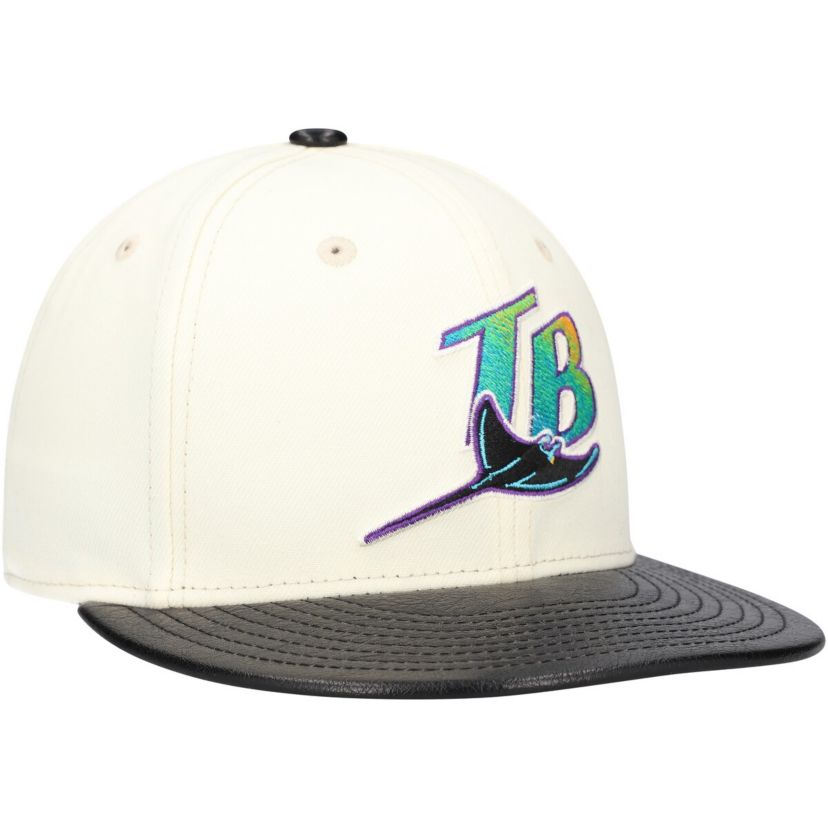 MLB Tampa Bay Rays Game Night Leather Visor 59FIFTY Fitted Hat