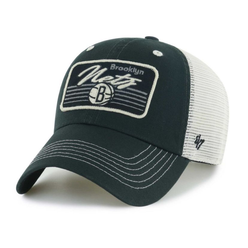 NBA Brooklyn Nets Five Point Patch Clean Up Adjustable Hat