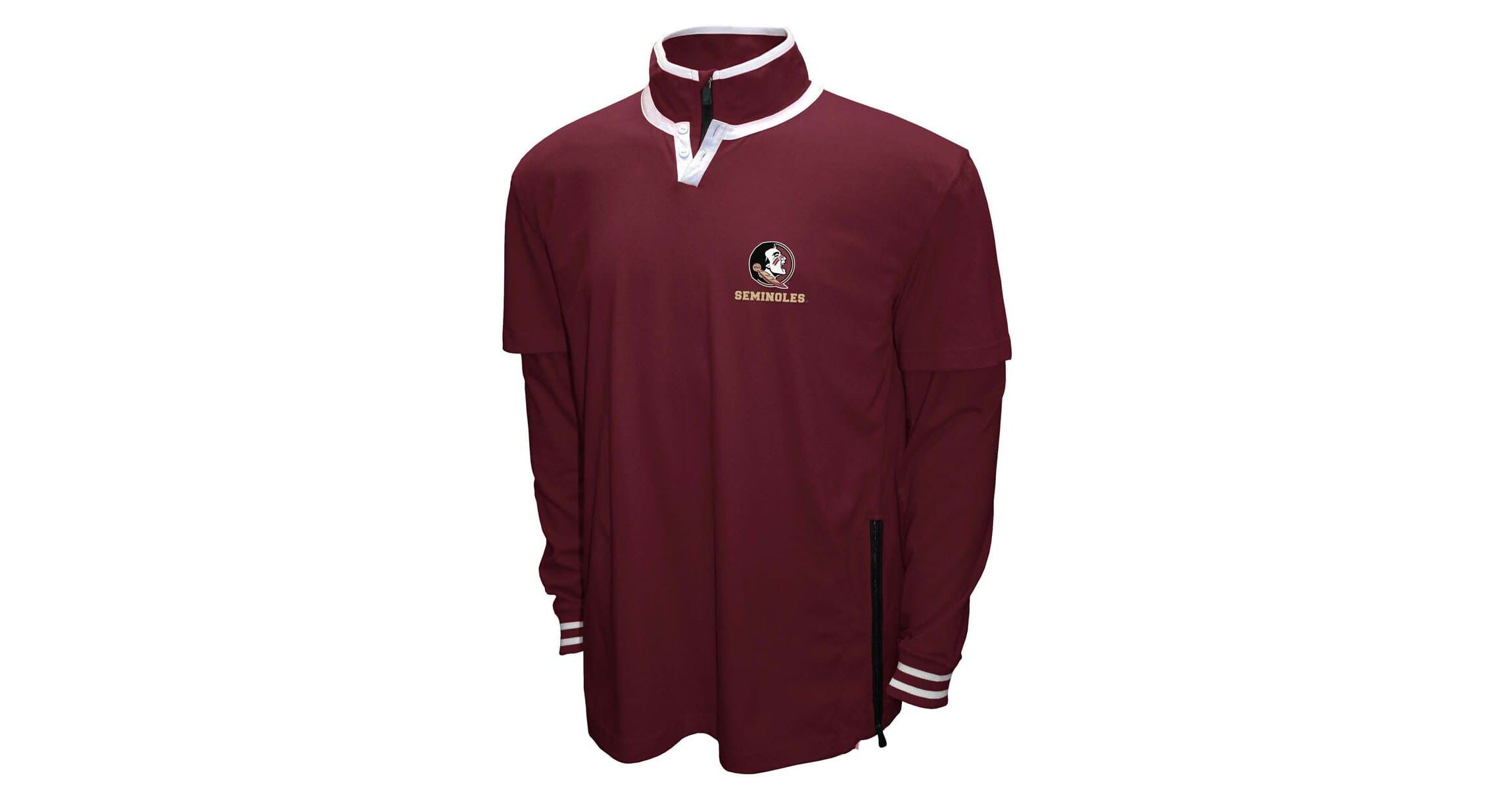 NCAA Franchise Club Florida State Seminoles 3-in-1 Double-Down T-Shirt & Quarter-Zip Pullover Set