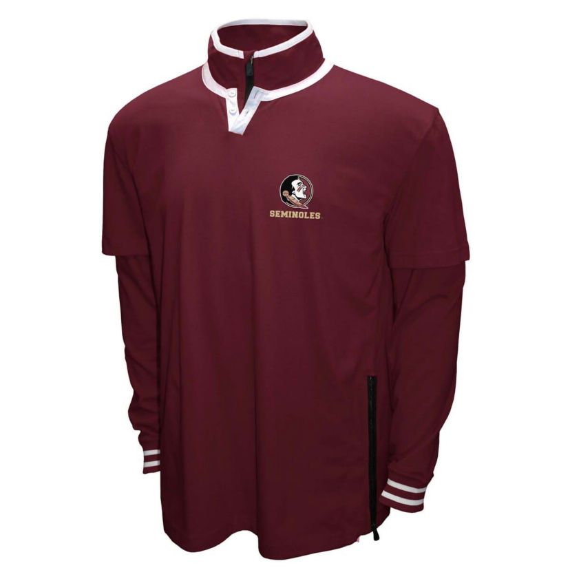 NCAA Franchise Club Florida State Seminoles 3-in-1 Double-Down T-Shirt & Quarter-Zip Pullover Set