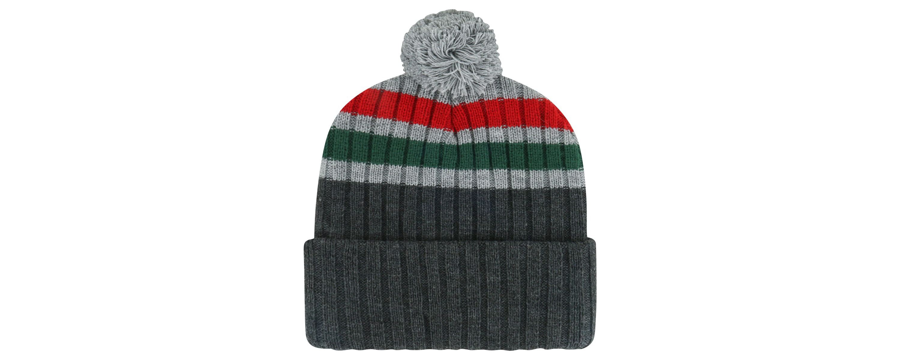 NHL Minnesota Wild Stack Patch Cuffed Knit Hat with Pom