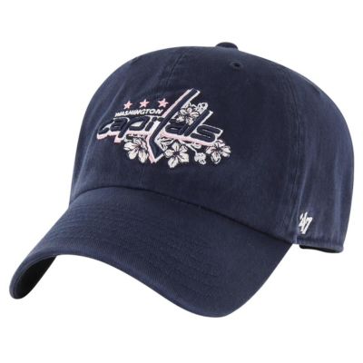 '47 Men's NHL Washington Capitals Core Logo Clean Up Adjustable Hat, Navy Blue