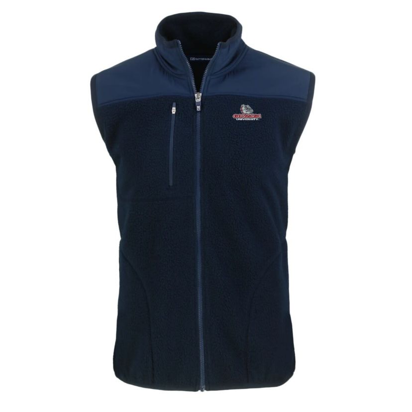 Gonzaga University Bulldogs NCAA Gonzaga Bulldogs Big & Tall Cascade Eco Sherpa Fleece Full-Zip Vest