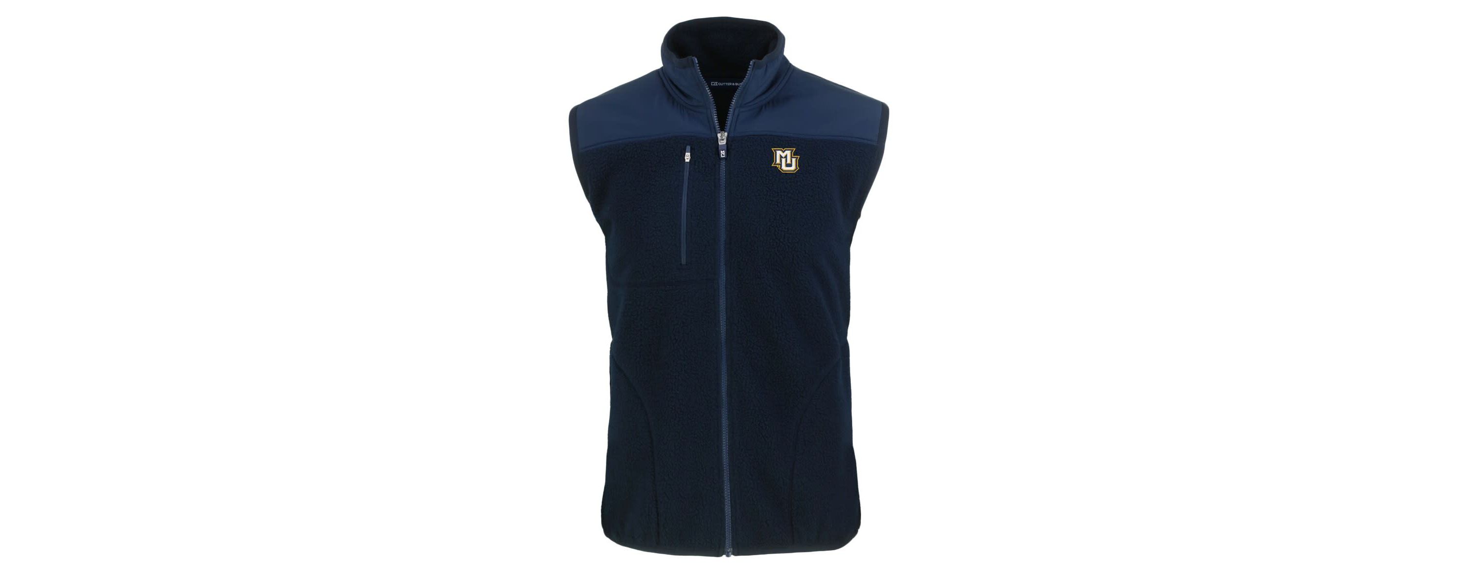 NCAA Marquette Golden Eagles Big & Tall Cascade Eco Sherpa Fleece Full-Zip Vest