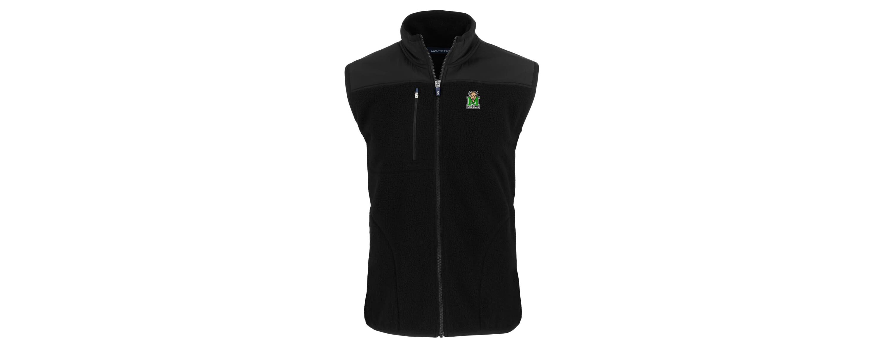 NCAA Marshall Thundering Herd Big & Tall Cascade Eco Sherpa Fleece Full-Zip Vest