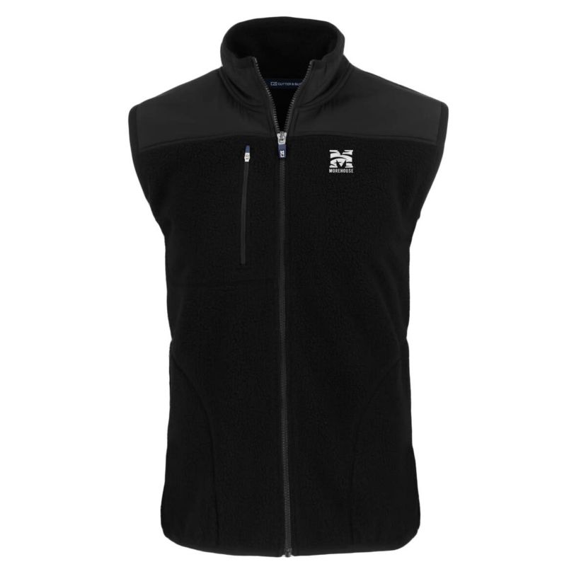 Morehouse Maroon Tigers NCAA Morehouse Tigers Big & Tall Cascade Eco Sherpa Fleece Full-Zip Vest