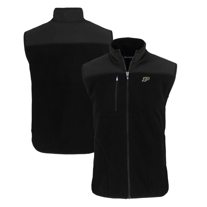 NCAA Purdue Boilermakers Big & Tall Cascade Eco Sherpa Fleece Full-Zip Vest