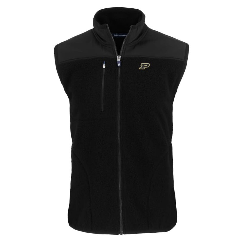 NCAA Purdue Boilermakers Big & Tall Cascade Eco Sherpa Fleece Full-Zip Vest