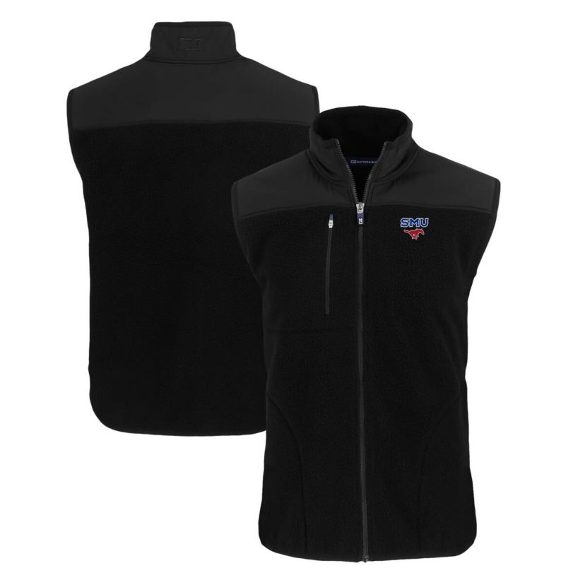 NCAA SMU Mustangs Big & Tall Cascade Eco Sherpa Fleece Full-Zip Vest