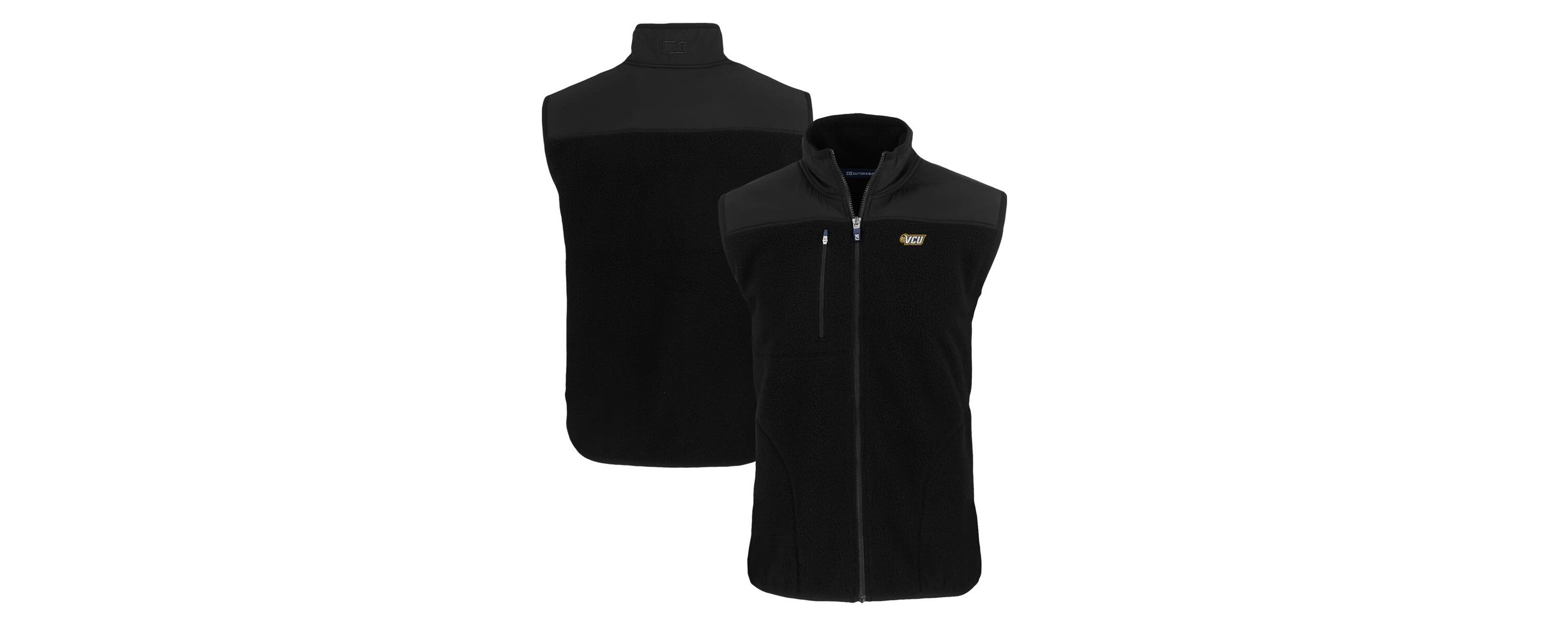 NCAA VCU Rams Big & Tall Cascade Eco Sherpa Fleece Full-Zip Vest