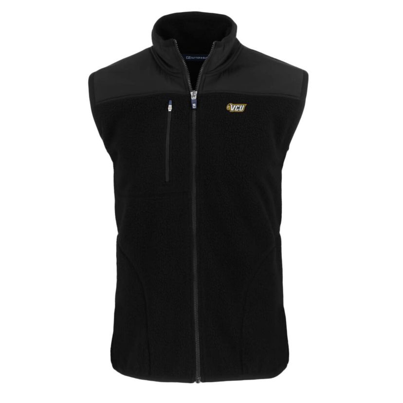 NCAA VCU Rams Big & Tall Cascade Eco Sherpa Fleece Full-Zip Vest