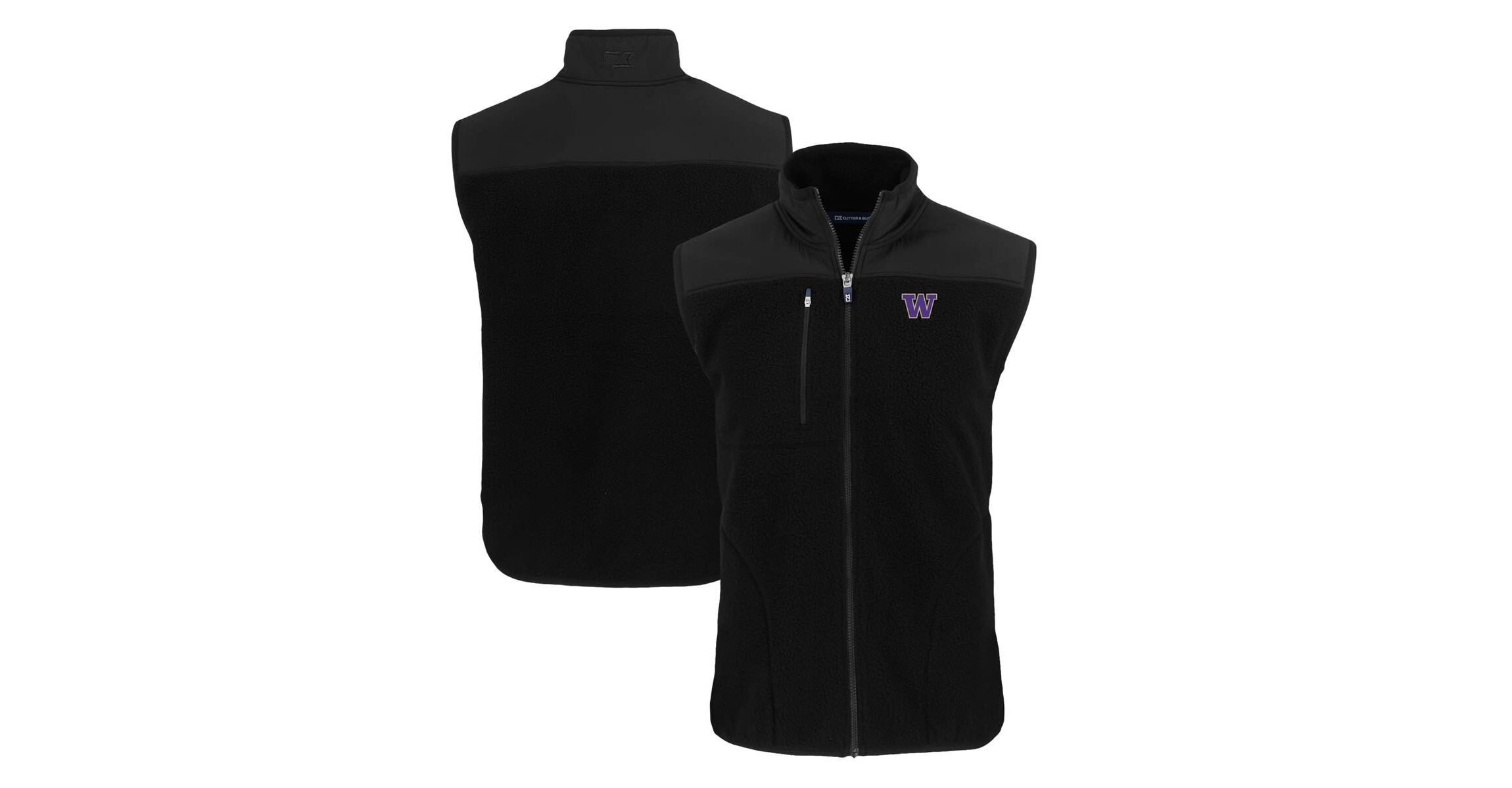 NCAA Washington Huskies Big & Tall Cascade Eco Sherpa Fleece Full-Zip Vest