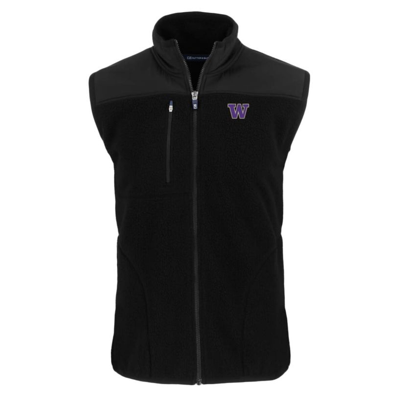 NCAA Washington Huskies Big & Tall Cascade Eco Sherpa Fleece Full-Zip Vest