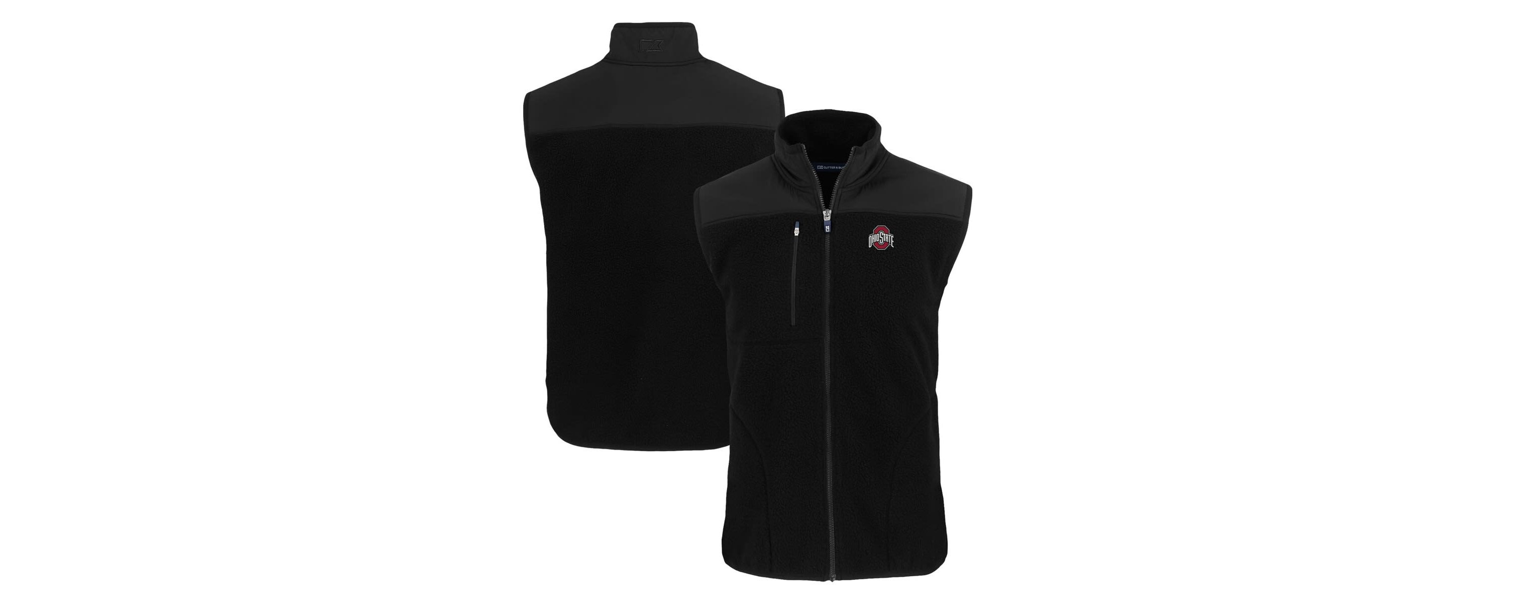 NCAA Ohio State Buckeyes Big & Tall Cascade Eco Sherpa Fleece Full-Zip Vest