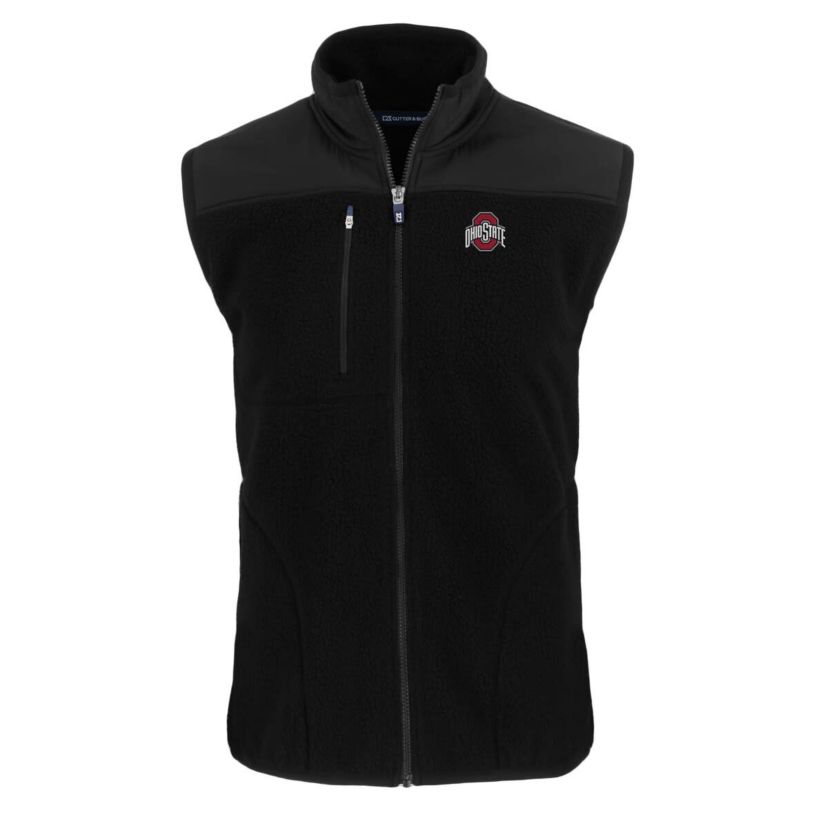 NCAA Ohio State Buckeyes Big & Tall Cascade Eco Sherpa Fleece Full-Zip Vest