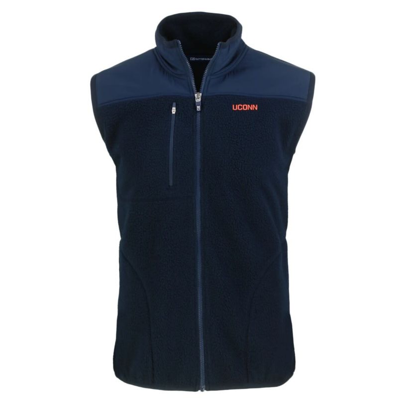 Connecticut Huskies NCAA UConn Huskies Big & Tall Cascade Eco Sherpa Fleece Full-Zip Vest