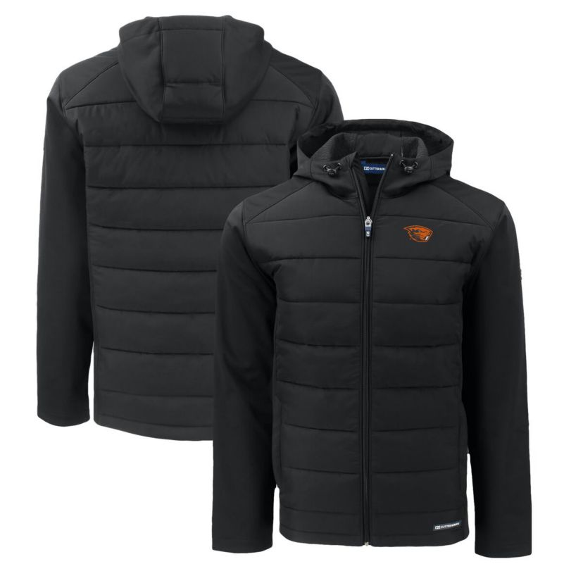 NCAA Oregon State Beavers Big & Tall Evoke Hybrid Eco Softshell Recycled Full-Zip Hoodie