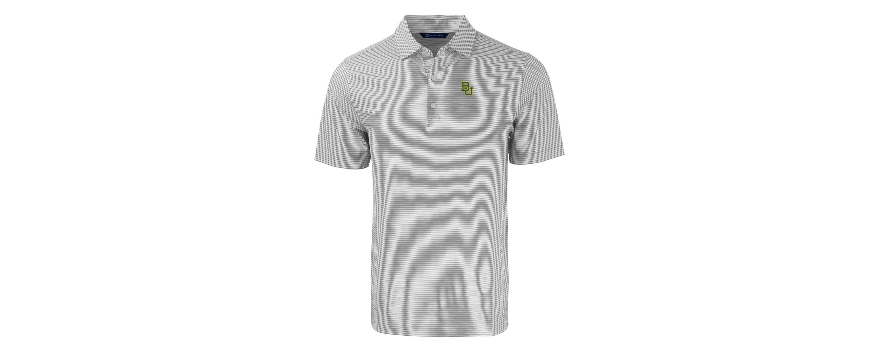 NCAA Baylor Bears Big & Tall Forge Eco Double Stripe Stretch Recycled Polo