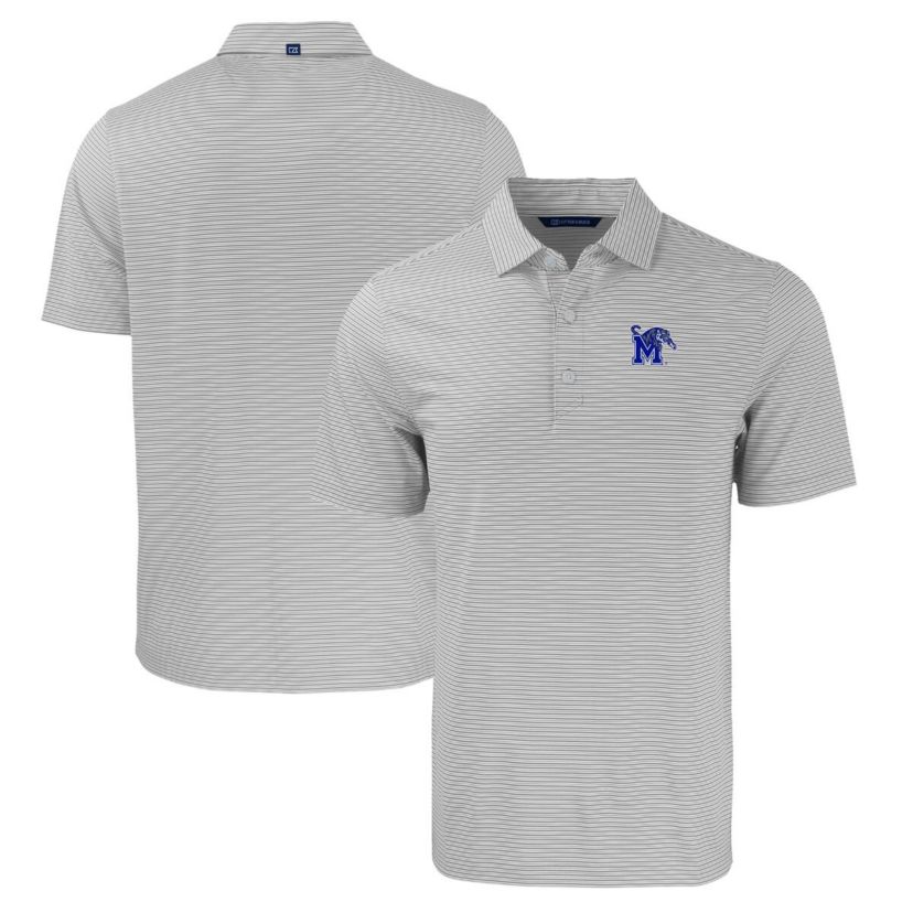 NCAA Memphis Tigers Big & Tall Forge Eco Double Stripe Stretch Recycled Polo