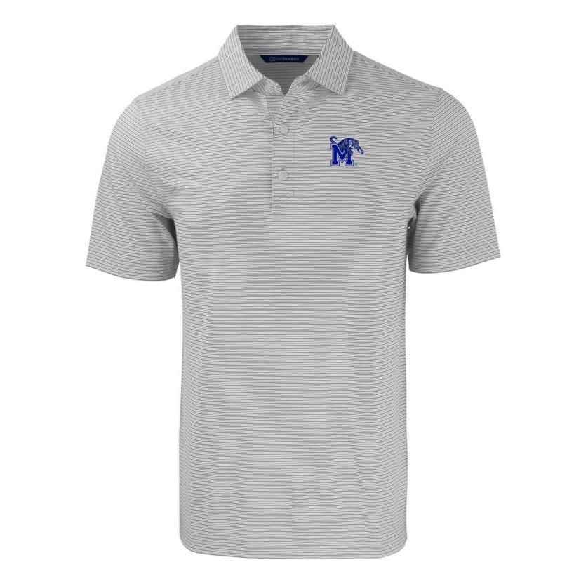 NCAA Memphis Tigers Big & Tall Forge Eco Double Stripe Stretch Recycled Polo