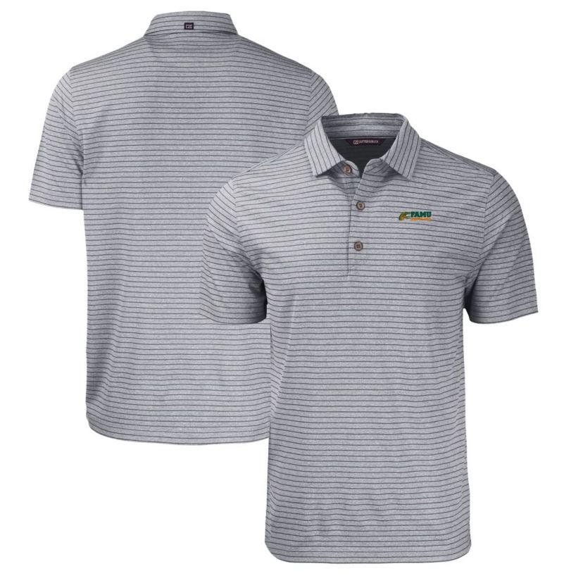 NCAA Florida A&M Rattlers Big & Tall Forge Eco Stripe Stretch Recycled Polo